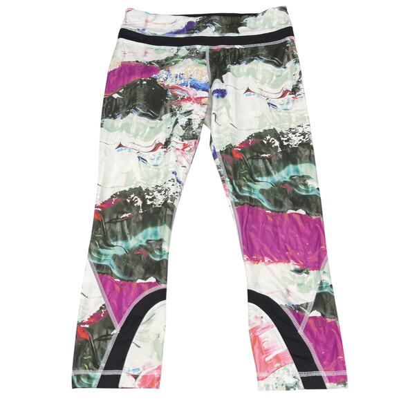 LULULEMON Run: Inspire Crop II All Full-On Luxtreme Size 6 Pigment Wave Multi - Picture 6 of 10